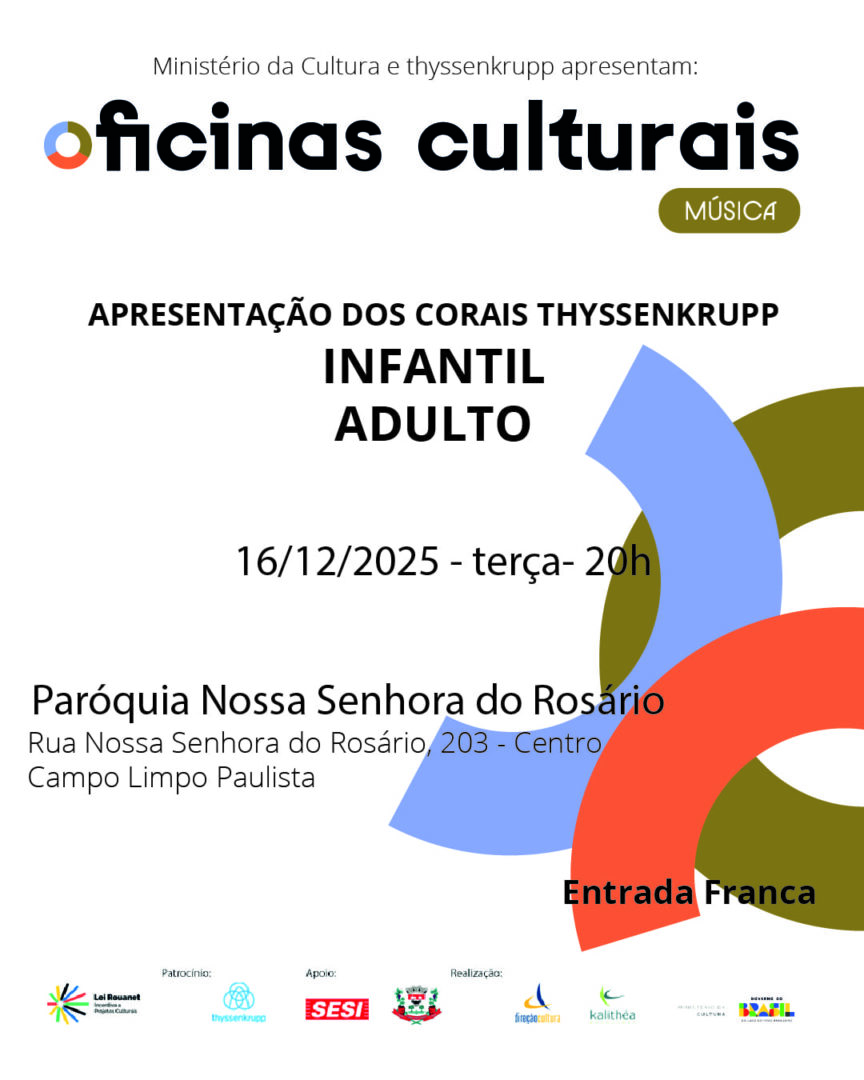 Campo Limpo Paulista: coral adulto e infantil se apresentam no dia 16 de dezembro